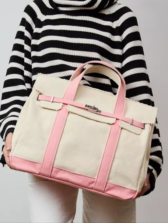 Sunwin Handbags - Sunwin VIRAL Boatkin Madaket Marine Pink Large Classic Tote Bag